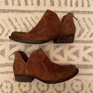 Born Booties- Brown Suede, Size 6